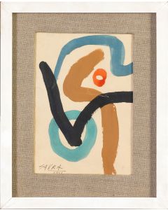 95-ANTONIO SAURA (Huesca 19390-Cuenca 1998) Constelación . 1952 Gouache sobre papel Firmado y fechado 1952