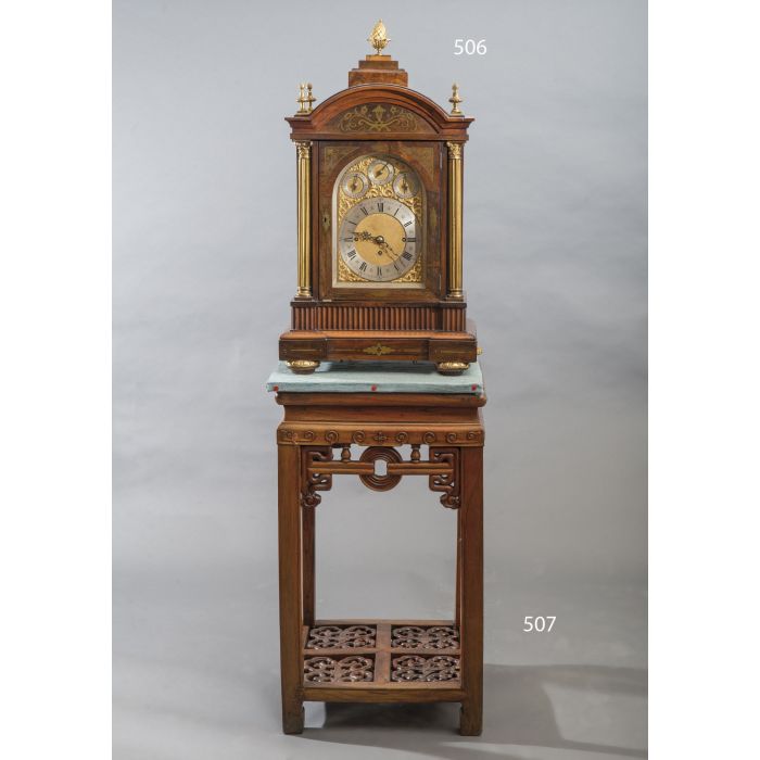 506Reloj bracket. ingles victoriano. s XIX. con tres trenes. dos de