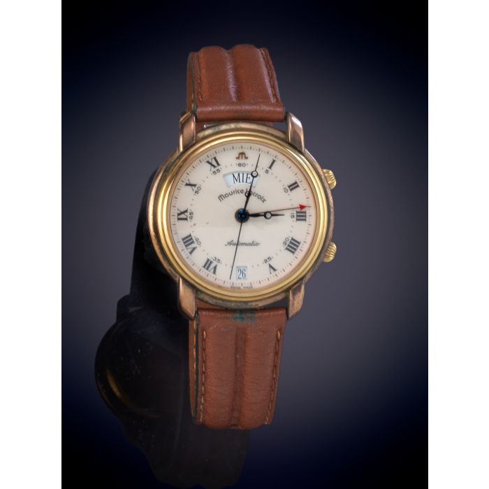 879 MAURICE LACROIX RELOJ DE PULSERA CON CAJA EN ORO ROSA DE 18K. MOVIMIENTO AUTOMATICO. Esfera con decoracion guilloqu Fernando Duran