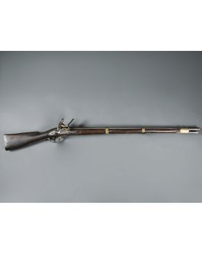 627-Fusil de chispa espanol para Infantería de Marina. modelo 1815. Completo y excelentemente conserado. En la llave lleva la marca M. ARANA.