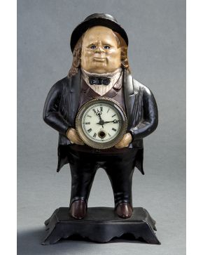 350-Reloj automata americano Bradley & Hubbard. ff.s. XIX. con movimiento en los ojos.