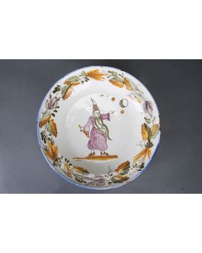 890-Original plato en cerámica de Manises c. 1800.