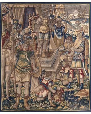 853-Tapiz en lana. Flandes. s. XVII.