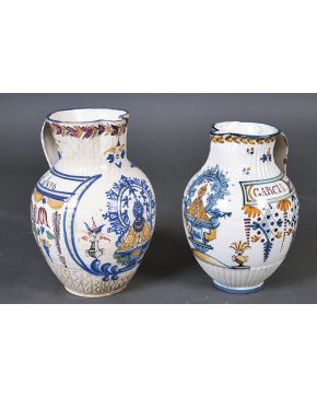 924-Jarra en cerámica de Puente del Arzobispo. ff. s. XIX.