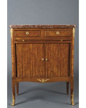 701-Pequeño mueble escritorio estilo Transición. Francia 2ª mitad s. XIX.