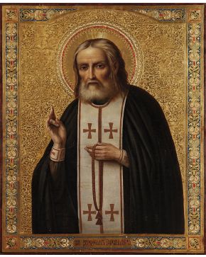 962-Gran icono con santo. s. XIX.