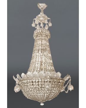 744-Gran lámpara de techo estilo Imperio. s. XIX.