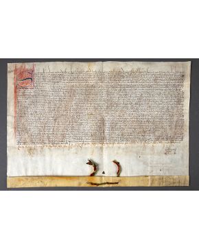 563-[Reinado de Juan II de Castilla]. Sepan quantos esta carta vieren como yo don Juan por la gracia de Dios rey de Catilla. de León. de Toledo. de Gallic