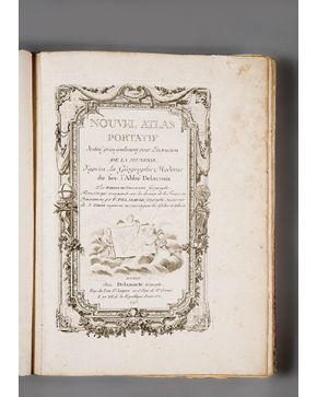 632-LIBRO: LÁbbé Delacroix. Robert de Vaugondy. F. de la Marche. J.Fortin Nouvel Atlas Portatif. 1795  Medidas: 32.5x25 cm. Posee sello Casa de Subast
