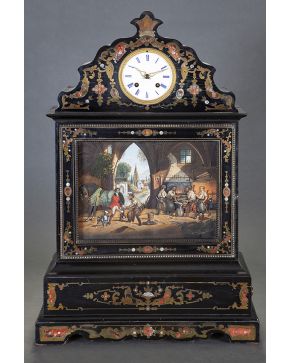 812-Gran reloj de sobremesa autómata. Napoleón III. Francia. s. XIX.