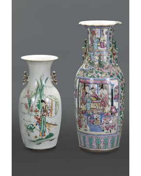 530-Jarrón en porcelana china Familia Rosa c. 1900.