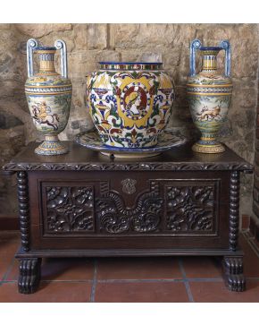 880-Lote en cerámica de Toledo. s. XX.
