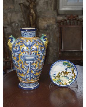 897-Lote en cerámica de Talavera. s. XX.