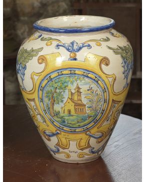 890-Jarro en cerámica de Talavera de la Reina. s. XX.