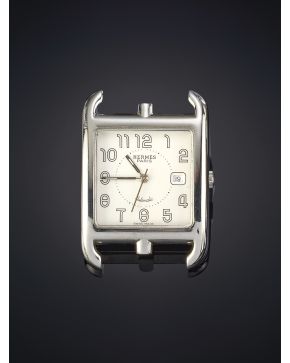 971-HERMES PARIS MODELO CAPE COD. Reloj de pulsera para caballero con caja de 33 mm en acero sin correa. Numeración arábiga con agujas luminiscentes. se