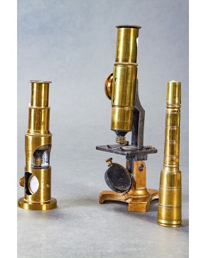 965-Juego de microscopio e instrumentos científicos.