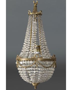 412-Lámpara de techo tipo globo estilo Luis XVI.
