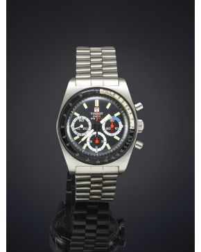 905-BREITLING AIRWOLF GMT Reloj de pulsera para caballero con caja en acero de 43.5 mm y correa en tela marrón. Movimiento analógico de 12 rubís y cuarzo.