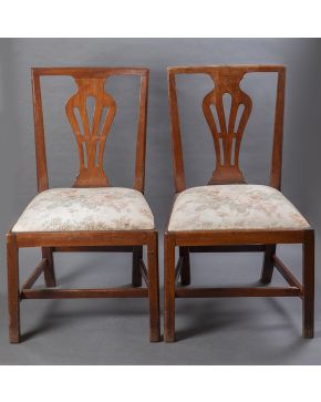 506-Pareja de sillas estilo Jorge III. pp. s. XX.