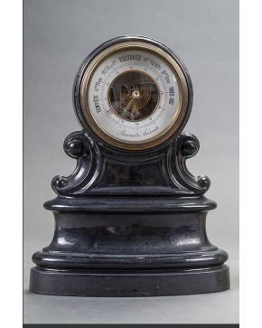 1109-Antiguo barómetro francés en metal. s. XIX.