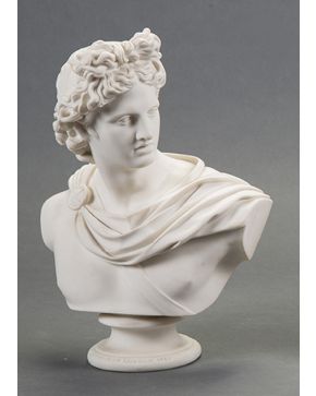1292-Busto del Apolo del Belvedere inglés. s. XIX.