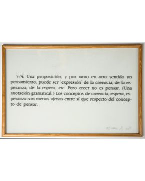 1B-JOSEPH KOSUTH (Toledo. Ohio. Estados Unidos 1945) 