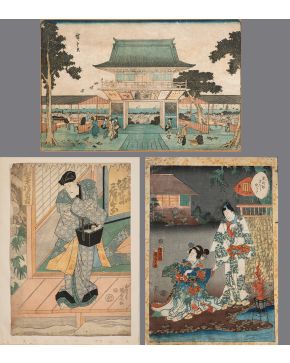 439-UTAGAWA KUNISADA (1786-1864) ; UTARU HIROSHIGE (1797-1858)  