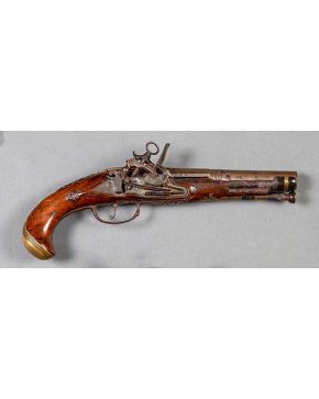 746-Pistola española de chispa con llave de tipo miquelete. completa y bien conservada.