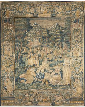 736-Tapiz belga en lana. amnufactura de Audenarde. c. 1570.