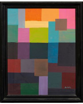 18-CARLOS BARBERÁ (Madrid 1935)  Sin título. 2016  Acrílico sobre tanla  Firmado y fechado 2016 Medidas: 62 x 47,5 cm."