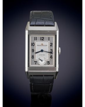 862-JAEGER LE COULTRE  REVERSO REF 278.8.56. CAJA RECTANGULAR EN ACEO. MOVIMIENTO AUTOMÁTICO. Esfera plateada con numera