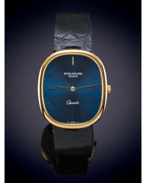 863-PATEK PHILLIPPE GOLDEN ELLIPSE  REF 3738/100J-012. RELOJ DE PULSERA PARA CABALLERO CON CAJA EN ORO AMARILLO DE 18K. 