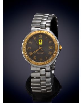 875-FERRARI  RELOJ DE PULSERA PARA CABALLERO. CAJA Y BRAZALETE EN ACERO. 