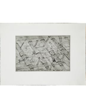 2031-GERARDO APARICIO (Madrid 1943)El agua 1983Aguafuerte y aguatinta sobre papel Firmado y fechado a lápiz 1983 Numerado 9
