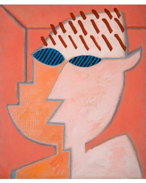 2007-GINÉS SÁNCHEZ-HEVIA (Madrid 1947)Retrato Óleo sobre lienzo  Medidas: 100 x 81 cm.