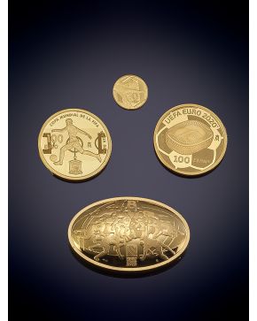 1078-LOTE MONEDAS CONMEMORATIVAS DE FUTBOL Y RUGBY