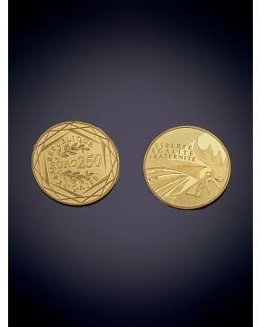 1081-MONEDAS DE CURSO LEGAL FRANCESAS COLECCION GALLO, 2014,2015 Y 2016