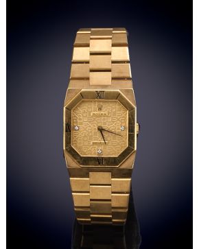1096-ROLEX" REF: 4350/8 AÑOS 70 CAJA Y BRAZALETE EN ORO AMARILLO DE 18K. MOVIMIENTO DE MECÁNICO MANUAL. ESFERA EN ORO CON INI