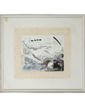 2003-SANTIAGO PALET / RAFAEL ALBERTI Los sueños de Picasso (Mujer y claro de luna)  1971 Tinta negra, acuarela y c