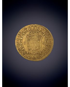 915-MONEDA EN ORO AMARILLO DE 18K CARLOS IV, 1807, 4 ESCUDOS. 