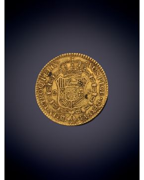 917-MONEDA EN ORO AMARILLO DE 18, CARLOS IV 1804. 
