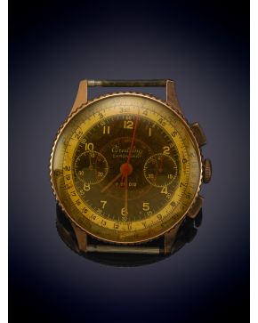 938-BREITLING reloj caballero en oro de 18K, sin correa, movimiento mecánico manual,