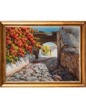 300-PEDRO DEL CASTILLO OLIVARES. "Paisaje Canario"