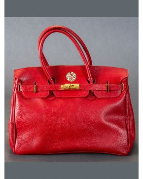 1007-BOLSO ROJO EN PIEL.