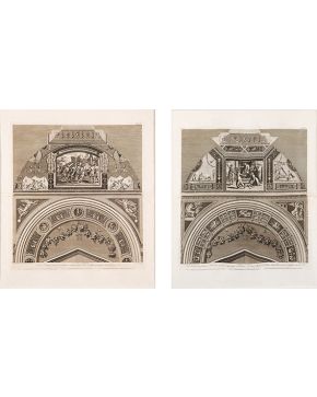2017-GIOVANNI OTTAVIANI (Roma, 1735-1808) Paneles de la Logia de Rafael en el Vati