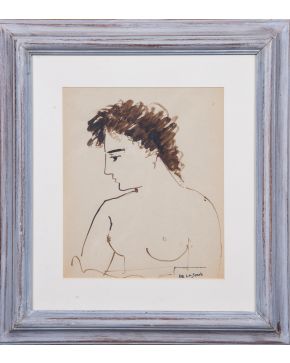 45-ISMAEL GONZÁLEZ DE LA SERNA (Guadix, Granada 1898-París 1968) Desnudo femenin