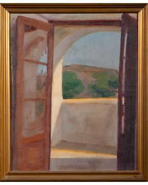 7-MARÍA ROËSSET (Spinho, Portugal 1882 -Manila, Filipinas 1921)? Paisaje desde 