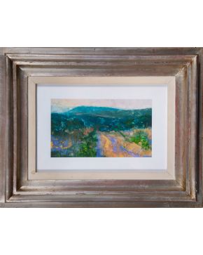 5-FRANCISCO MOLINA MONTERO (Torreperogil, Jaén 1962) Paisaje con camino" Gou