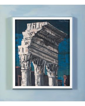 24-JOAQUÍN VAQUERO TURCIOS (Madrid 1933-Santander 2010)  "Roma" Óleo sobre li