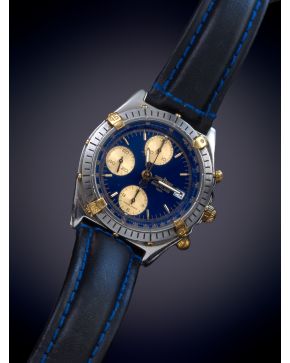 919-BREITLING" B13047. RELOJ DE PULSERA CRONÓGRAFO. CAJA EN ACERO. MOVIMIENTO AUTOMÁTICO. Esfera azul con numeración a t